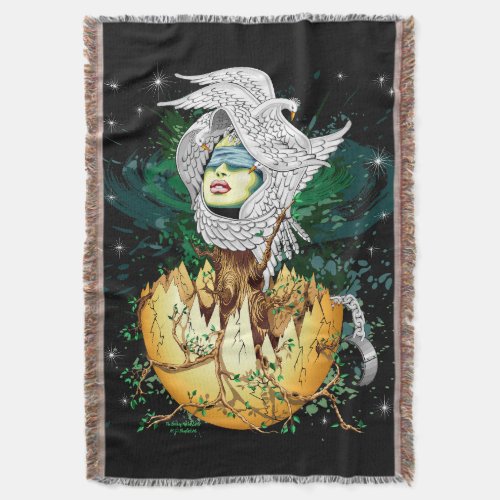 The Birth of Mother Earth  Throw Blanket