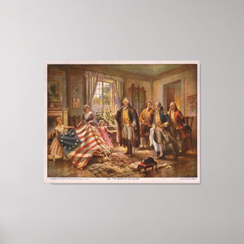 The Birth of Old Glory by Edward Percy Moran Canvas Print