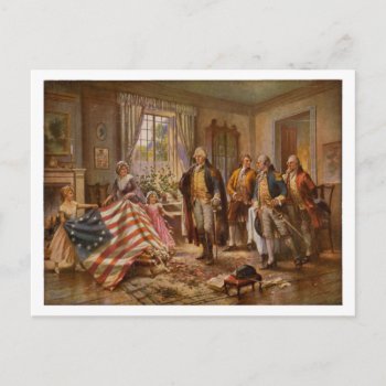 The Birth Of Old Glory By Percy Moran C1917 Postcard by wesleyowns at Zazzle