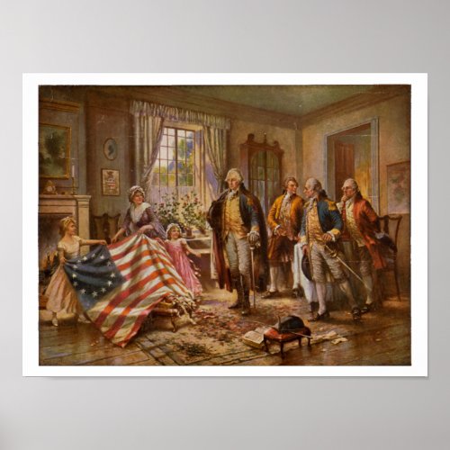 The Birth of Old Glory by Percy Moran c1917 Poster