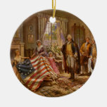 The Birth Of Old Glory By Percy Moran Ceramic Ornament at Zazzle