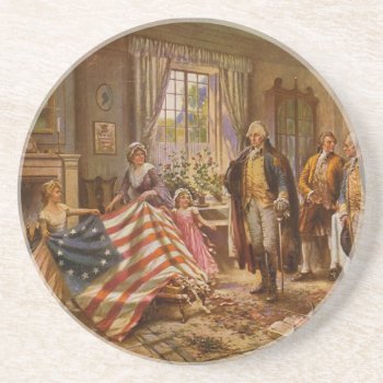 The Birth Of Old Glory By Percy Moran Coaster by TheArts at Zazzle