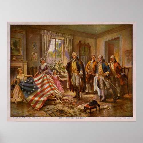 The Birth of Old Glory by Percy Moran Poster