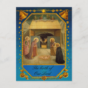 The birth of Our Lord - Nativity Postcard