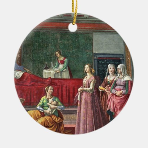 The Birth of St John the Baptist fresco see al Ceramic Ornament