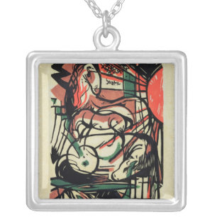 The Birth of the Horse, 1913 Silver Plated Necklace