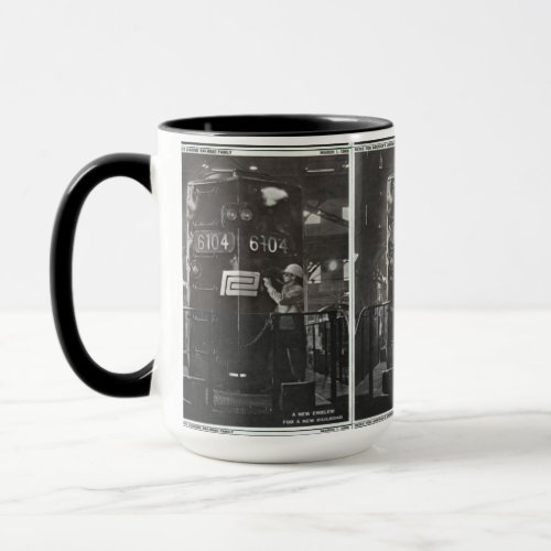 The Birth of The Penn Central Railroad Ringer Mug