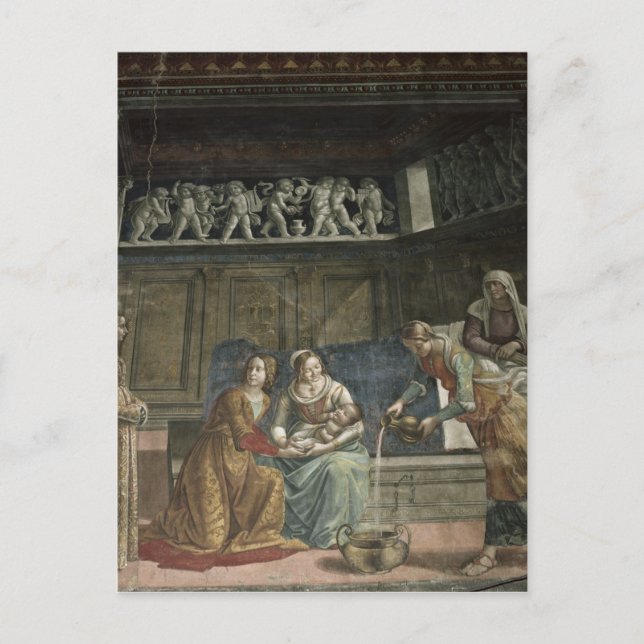 The Birth of the Virgin, 1485-90 Postcard (Front)