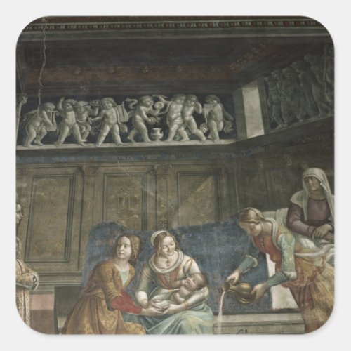 The Birth of the Virgin 1485_90 Square Sticker
