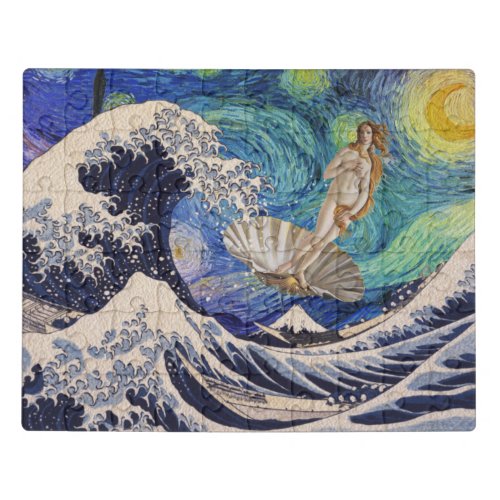 The Birth of Venus at The Great Wave Jigsaw Puzzle