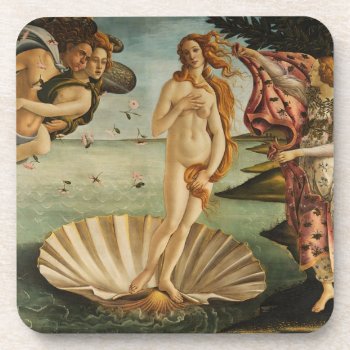 The Birth Of Venus Beverage Coaster by vintage_gift_shop at Zazzle