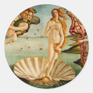The Birth of Venus Botticelli Classic Round Sticker