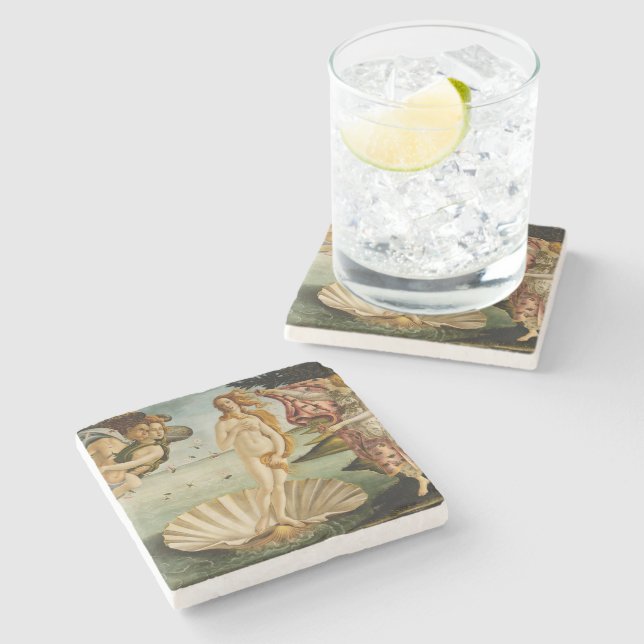 The Birth of Venus | Botticelli Stone Coaster (Side)