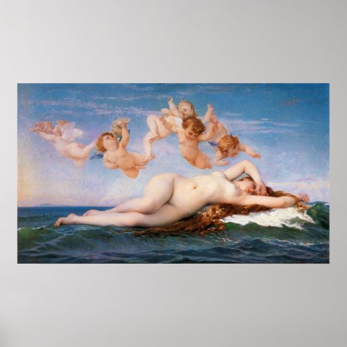 The Birth of Venus by Alexandre Cabanel from 1863 Poster