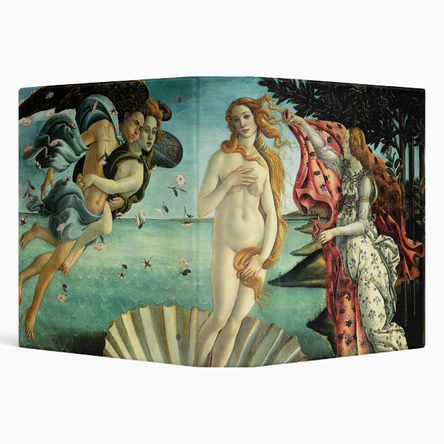 The Birth of Venus by Sandro Botticelli   3 Ring Binder (Background)