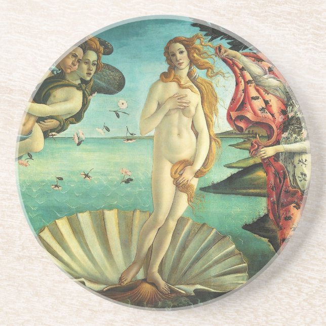 The Birth of Venus by Sandro Botticelli Coaster (Front)