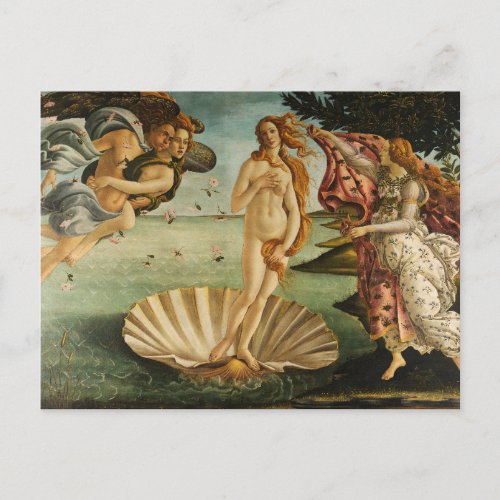 The Birth of Venus by Sandro Botticelli _ Fine Art Postcard