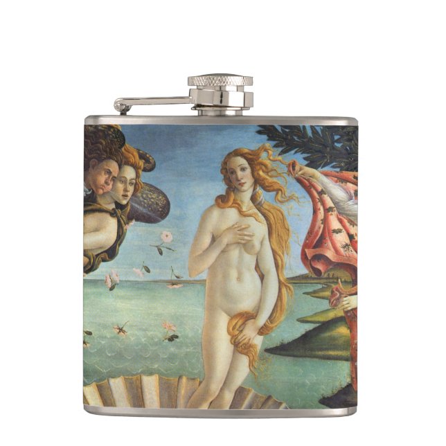The Birth of Venus by Sandro Botticelli Flask (Front)