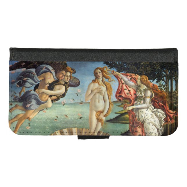 The Birth of Venus by Sandro Botticelli iPhone Wallet Case (Front (Horizontal))