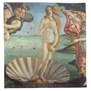 The Birth of Venus by Sandro Botticelli Napkin