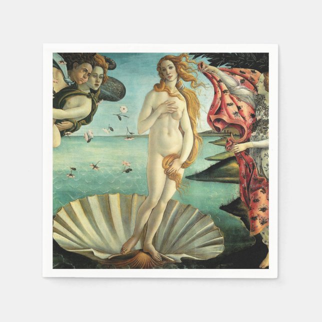 The Birth of Venus by Sandro Botticelli   Napkins (Front)