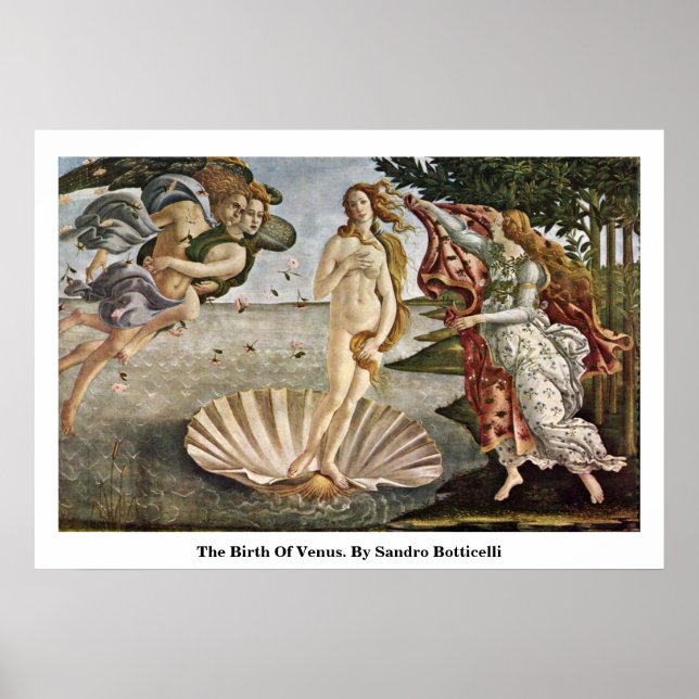 The Birth Of Venus. By Sandro Botticelli Poster (Front)