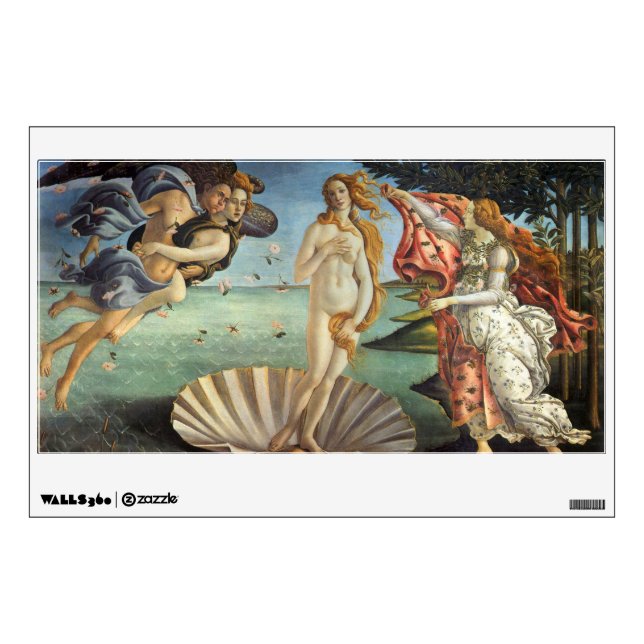 The Birth of Venus by Sandro Botticelli Wall Decal (Front)