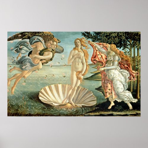 The Birth of Venus c1485 seasoning on canvas Poster