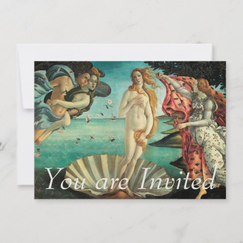 The Birth of Venus _ Classic Art by Botticelli Invitation