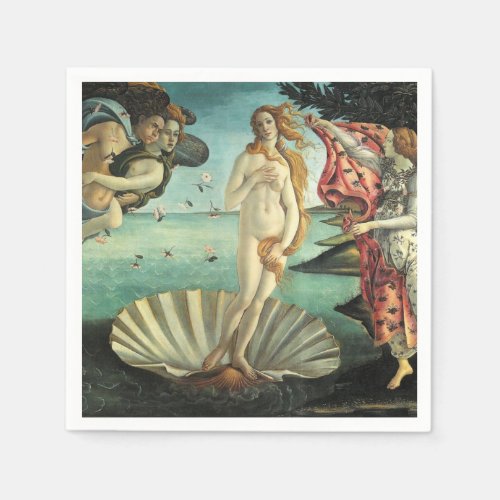 The Birth of Venus _ Classic Art by Botticelli Paper Napkins