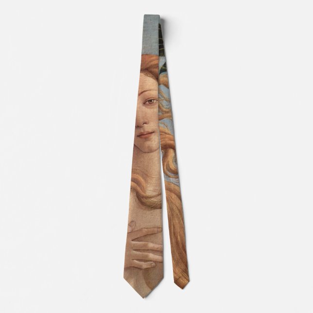 The Birth of Venus (detail) by Sandro Botticelli Neck Tie (Front)