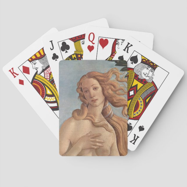 The Birth of Venus (detail) by Sandro Botticelli Poker Cards (Back)