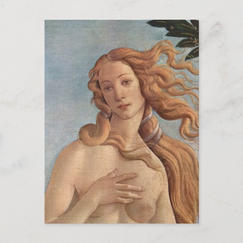 The Birth of Venus detail by Sandro Botticelli Postcard