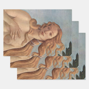 The Birth of Venus (detail) by Sandro Botticelli Wrapping Paper Sheets