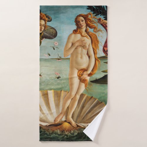 The Birth of Venus detail Sandro Botticelli Bath Towel