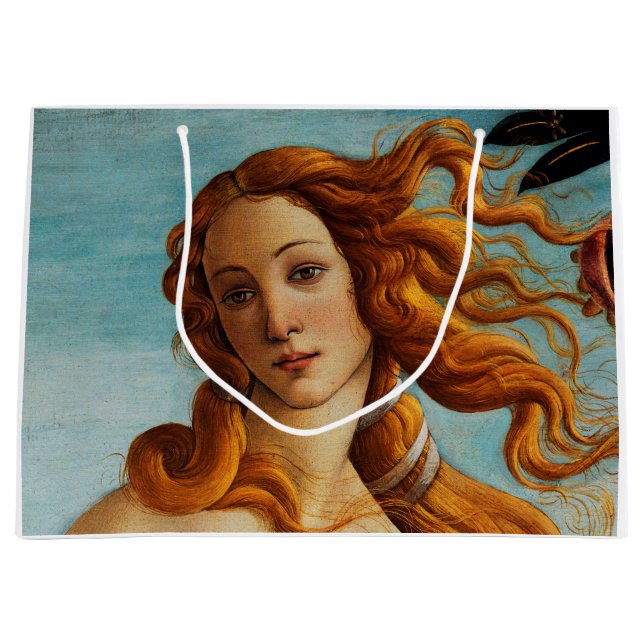 The Birth of Venus (detail), Sandro Botticelli Large Gift Bag (Front)