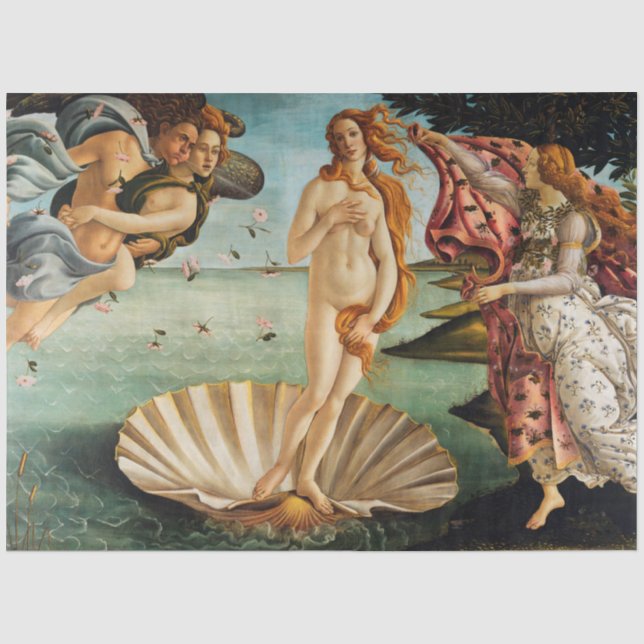 The Birth of Venus (detail), Sandro Botticelli Tissue Paper (Front)