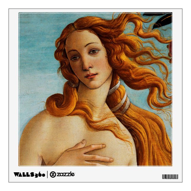 The Birth of Venus (detail), Sandro Botticelli Wall Decal (Front)
