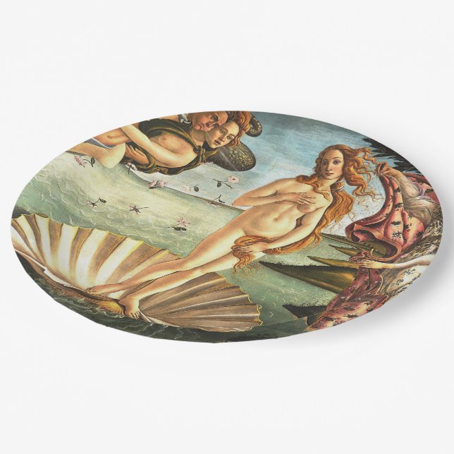 The Birth Of Venus Paper Plates (Angled)