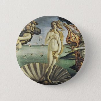The Birth Of Venus Pinback Button by SunshineDazzle at Zazzle