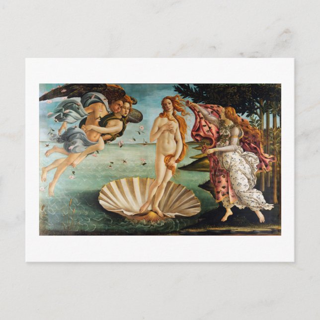 The Birth of Venus, Sandro Botticelli, 1485 Postcard (Front)