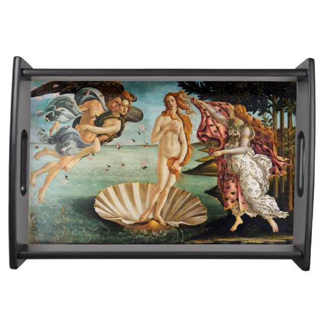 The Birth of Venus, Sandro Botticelli, 1485 Serving Tray (Front)