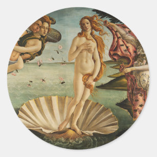 The Birth of Venus - Sandro Botticelli Classic Round Sticker