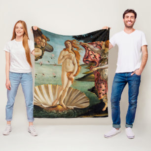 The Birth of Venus, Sandro Botticelli Fleece Blanket
