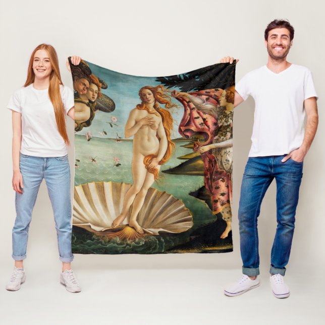 The Birth of Venus, Sandro Botticelli Fleece Blanket (In Situ)