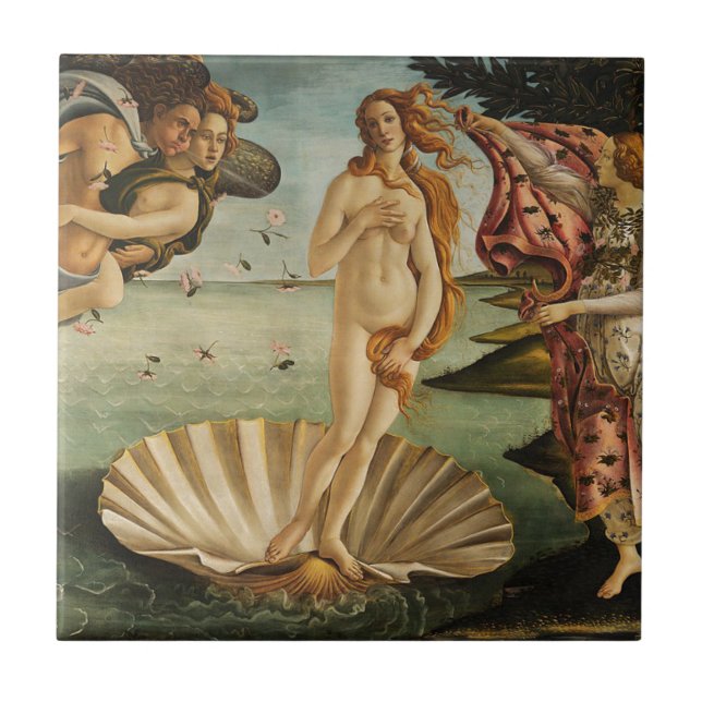 The Birth of Venus - Sandro Botticelli Tile (Front)