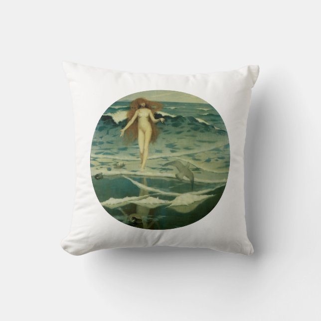 The Birth of Venus Throw Pillow (Front)