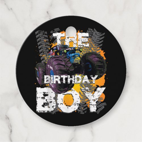 The Birthday Boy Monster Truck Matching Family Favor Tags