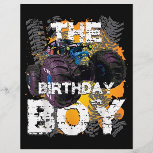 The Birthday Boy Monster Truck Matching Family Flyer