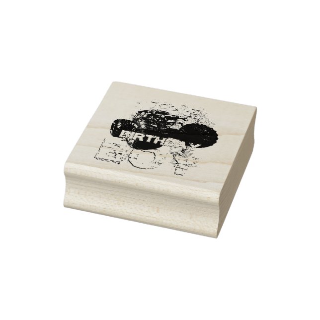 The Birthday Boy Monster Truck Matching Family Rubber Stamp (Stamp)